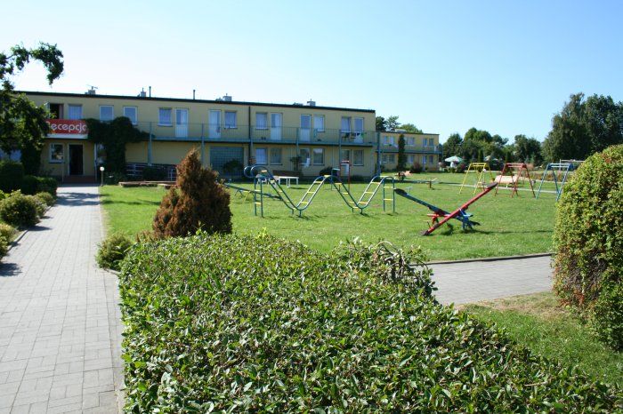 Widok na ośrodek w którym odbywają się turnusy rehabilitacyjne Sophia - Bryza